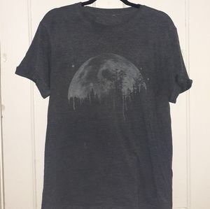 grey moon forest t-shirt